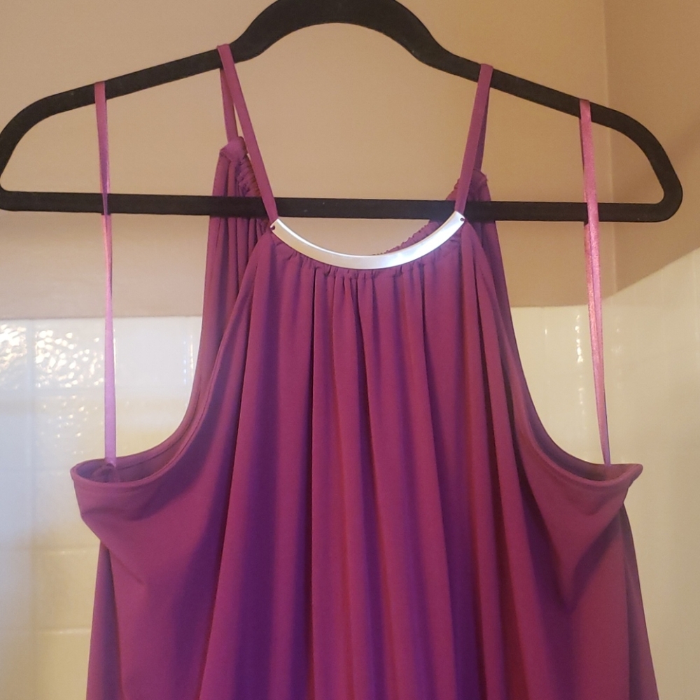 Maroon Sleeveless Maxi Dress